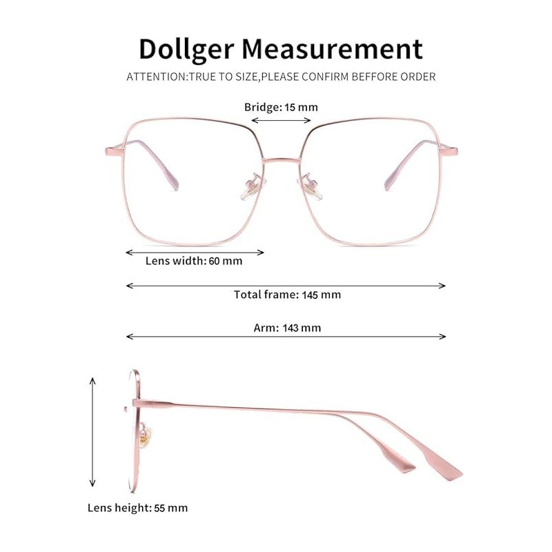 Dollger Blue Light Filter Glasses for Women Men Blue Light