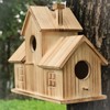 STARSWR Bird Houses for Outside,Outdoor 3 Hole Bird House Room