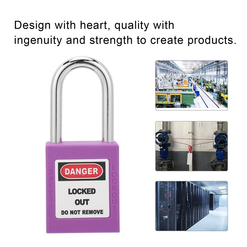 Sonew 38mm Safety Padlock with 2 Keys, Insulating Plastic Nylon