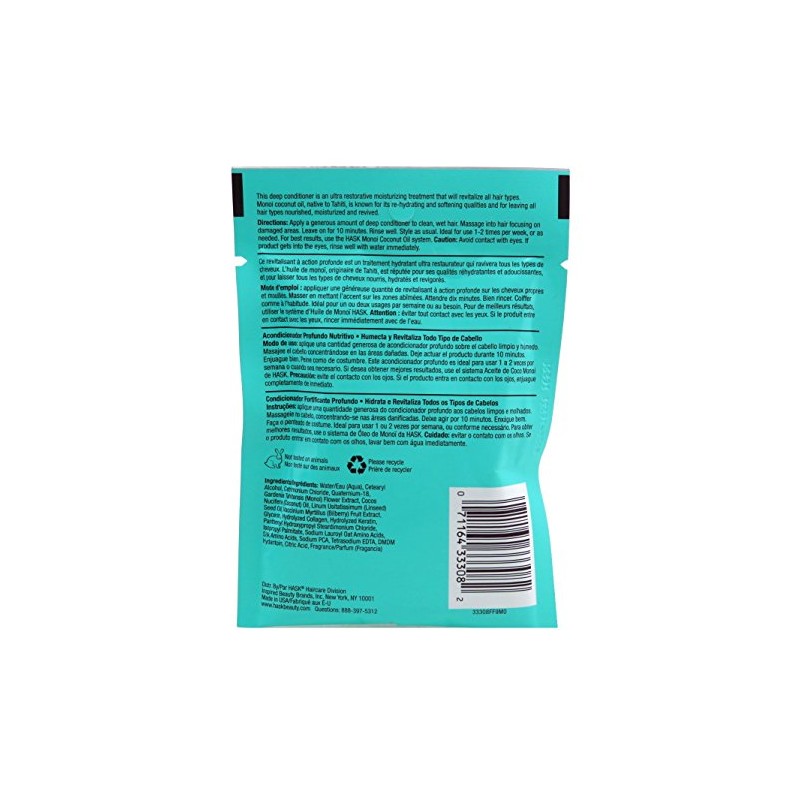 Hask Monoi Oil Nourishing Deep Conditioner 1.75 oz (Pack of