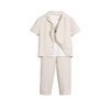 Verdusa Boy's 2 Piece Outfits Linen Set Going Out Outfits