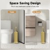 Gold Toilet Brush and Holder，Extra Long Handled Toilet Brush for