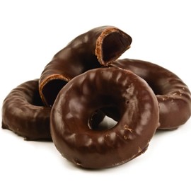 Bayside Candy Chocolate Raspberry Rings - Dark Chocolate Covered Raspberry Jell Rings - Jelly Rings (5LB)