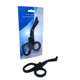A2Z SCILAB Heavy Duty Fluoride Coated Nurse Doctor Medical Paramedic Trauma Shears Scissors 7.25" (A2ZSCILAB) (BLACK)