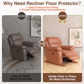 4 Pack Premium Non Slip Furniture Rail Pads for Hardwood Floors, 30in Rubber Recliner Chair Floor Protectors, Anti Slip Furniture Grippers Recliner Pads to Keep Furniture from Sliding on Floor Brown