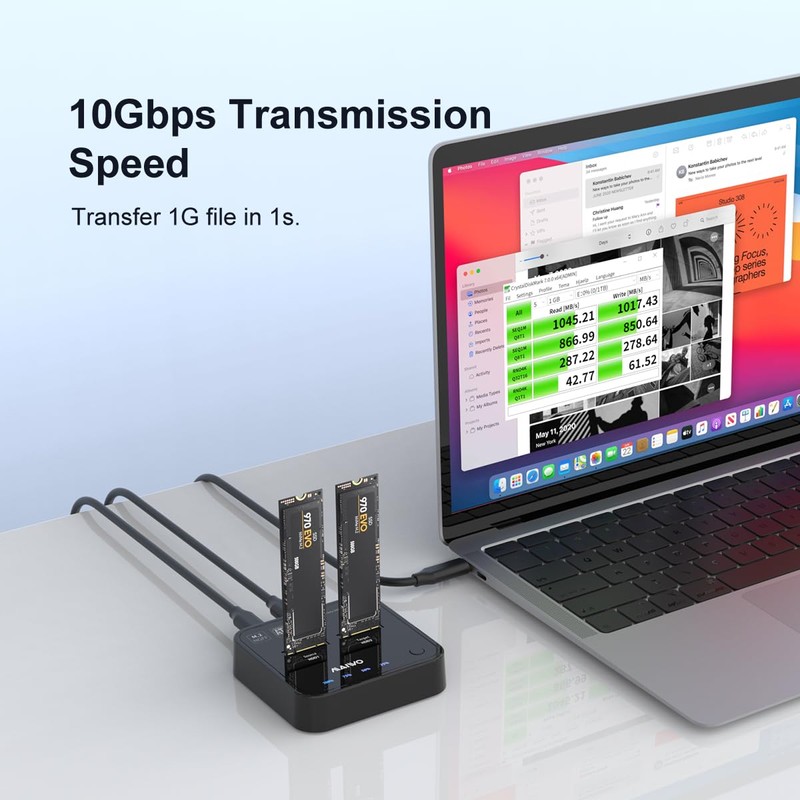 MAIWO 2 Bay M.2 PCIe NVMe SSD Docking Station, M.2