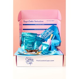 Cookie Cups Winter Wonderland Kids Cookie Baking Set for Girls and Boys Aged 3 Years & Up, Baking Kit for Fun & Realistic Baking Experience with Complete Ingredients