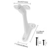 ZAUYX 2 Pack 3 Inch Hand Rail Bracket White Stair