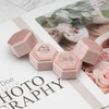 Giftop Equal Hexagon Velvet Single Ring Box for Engagement Proposal