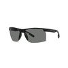 Native Man Sunglasses Matte Black Frame, Grey Lenses, 68MM