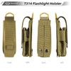 LIGHTFE Flashlight Holster Flashlight Holder Molle Torch Nylon Holster Pouch