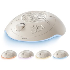 Homedics Sleep Better Portable Sound Machine, Night Light,12 Soothing Sounds Including White Noise, Rain, and Thunderstorm, Ultra-Portable Design, Auto-Off Timer, Ideal for Travel & Baby Sleep, Cream