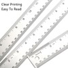Stainless Steel Ruler, 15/30/38/45 cm Straight Metal Ruler, Metric Imperial