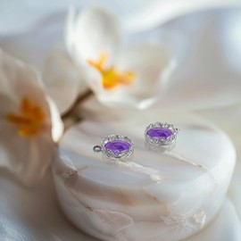 925 Sterling Silver Pendant Trays for Jewelry Making - 2 pieces of 12mm Round Crown Bezel Settings with 1 Loop - Silver Bezels for Jewelry Making - Perfect for Pendants and Earrings