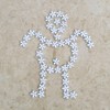 Supvox 50pcs White Snowflake Buttons Assorted Holiday Collection Snowflake Buttons