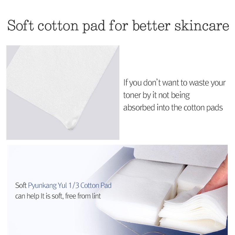 Pyunkang Yul [Pyunkang Yul]1/3 Cotton Pad (160ea) (Pulp-Rayon)