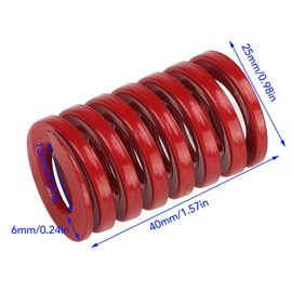 Tailgate Coil Embossing Spring, Trunk Shock Absorber Pressure Springs, Red Aluminum Alloy Strong Pressure Resistant Rigid for Cars