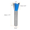 sourcing map 2pcs Dovetail Router Bit 1/2" Diameter 1/4" Shank