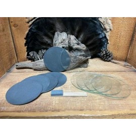 Cross Road Game Calls 5-3.5" Glass Surfaces, 5-3" gray Slate Sound Boards, stone Turkey Call Supplies