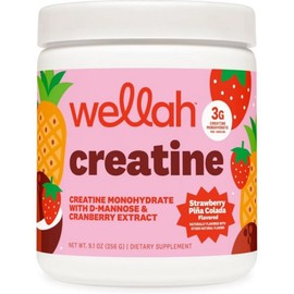 Wella Creatine for Women (50 Servings, Strawberry Pina Colada) - Creatine Monohydrate with Dandelion and Cranberry Extracts, Wella Creatine for Women (50 Servings, Strawberry Pina Colada) - / 여성용 웰라 크레아틴(50인분 딸기 피나 콜라다) - 민들레와 크랜베리 추출물이 함유된 크레아틴 모노하이드레이트, 여성용 웰라 크레아틴(50인분, 딸기 피나 콜라다) -