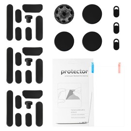 TNJPSEK 30 Pack Silicone Anti-Dust Port Plugs Kit, Trackpad & Webcam Protector Cover, Non-Slip Replacement Bottom Feet Compatible with M4 M3 M2 M1 Pro/Max 2021-2024 14.2" 16.2"