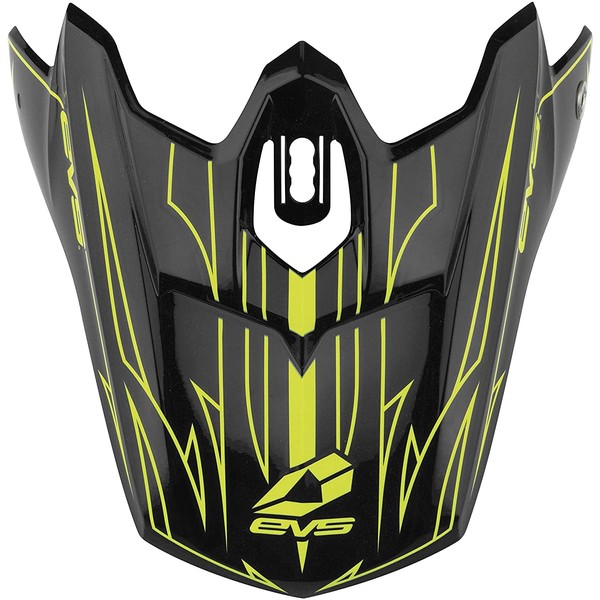 EVS Sports Men's Helmet Visor-T3 Pinner (Black/Hi Viz Yellow, One