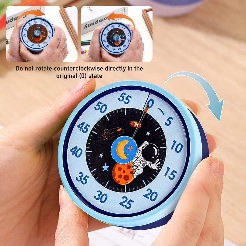Visual Timer, 60 Minutes Magnetic Precise Mechanical Kitchen Timer, Stainless