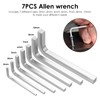 7Pcs Square Head Wrench Kit, 3/4/5/6/7/8/10mm Chrome Vanadium Steel Square