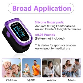 Pulse Oximeter with Respiration, Pulse Oximeter with Respiratory, SpO2 Pulse Rate. (Black Purple)