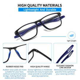 Suertree Blaulichtfilter Lesebrille Unisex Lesebrillen Sportlich Modische Brillen Leichte Bequeme Lesebrillen Anti Blau licht Lesebrille 4 Stück Vielfarbig 3.0X