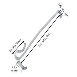 EMVANV 3.25 Inch Valance Clips for Blinds,Clear Plastic Valance Clips Window Blinds Clip for Horizontal Blinds Valance Retainer Holder(Size:6 pcs)