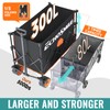 EchoSmile Collapsible Foldable Extended Wagon with 500lbs Weight Capacity, 300L