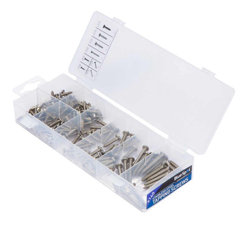 Blue Spot 40544 Stainless Steel Screw Assortment (140-Piece)