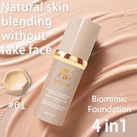 4-in-1 Foundation | Neutral-Tone Concealer |Hydrating Full Coverage Foundation | Color Balancer & Imperfection - Medium Natural for Normal Skinned People 1 Fl Oz (Light #1)
