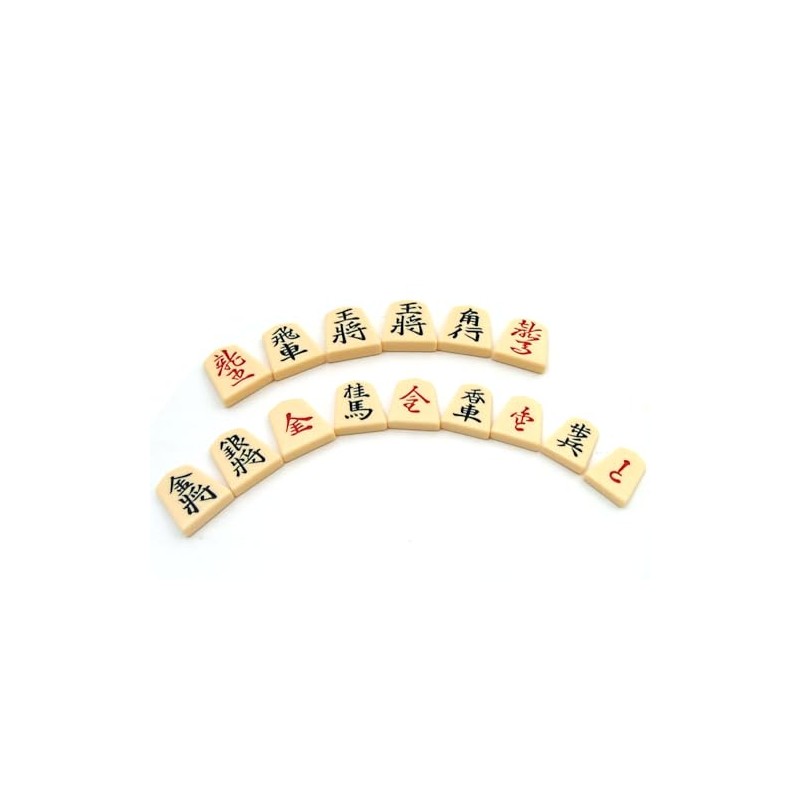 Plastic shogi Pieces Step Heart Back Red in Plastic Case