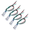 4 Set LED Indicator Light Signal Common Anode Waterproof Metal