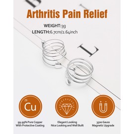 Jecanori Copper Rings for Women,Magnetic Ring Adjustable Love Heart Copper Rings,Christmas Jewelry Gift with Ring Box,Rings Gift