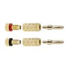 Monoprice 24k Gold Plated Speaker Banana Plugs, Closed Screw Type