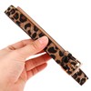 PACKOVE Belt with Leopard Print Leather Belt with Animal Pattern
