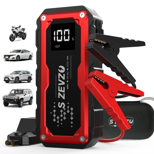 Unbranded Portable Car Jump Starter with Air Compressor 24000mAh 150PSI