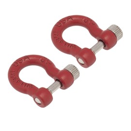 BOLIDORC 1:10 RC Tow Shackles D-Ring Trailer Buckles for 1/10 Scale RC Rock Crawler SCX10 Tamiya CC01 TRX4 D90 D110 RC Car Truck Accessories (Red)