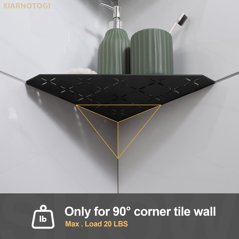 Xiarnotogi Recessed Corner Shower Shelf, 10" SUS304 Stainless Steel, Heavy