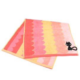 Maetel Face Towel with Cat Loop, Hand Towel, 100% Cotton, 27.6 x 13.8 inches (70 x 35 cm), Gift (Pink)