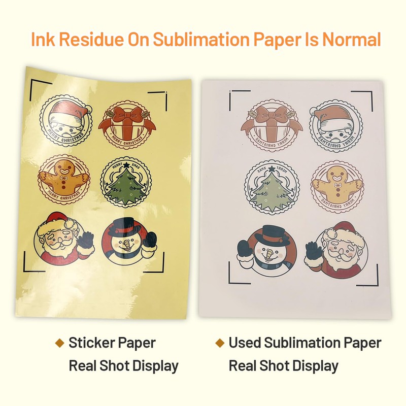 TransOurDream Sublimation Sticker Paper-10 Pcs 100% Glossy Clear Waterproof Sublimation