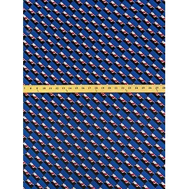 Santa Claus Silk Brocade Fabric Christmas by The Yard