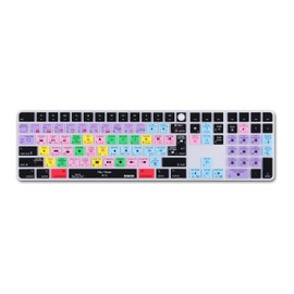 XSKN Final Cut Pro Shortcut Keyboard Cover Skin for 2021 Released iMac M1 Magic Keyboard with Touch ID and Numeric Keypad Keyboard Accessories Magic Keyboard with Numeric Keypad A2520 EU&US Layout