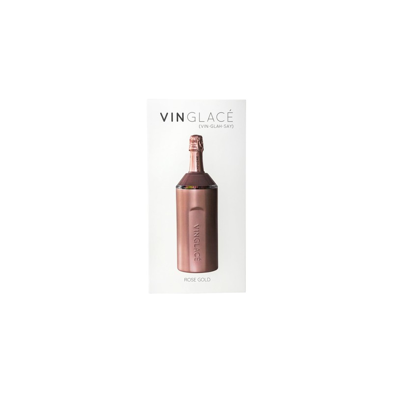 Vinglacé Wine Bottle Chiller- Portable Champagne Insulator- Stainless Steel Wine