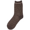23 Ward 2RR1291 Crew Socks, Spiral Flower Pattern, Brown, Braun
