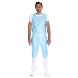 FRANZ MENSCH Hygonorm Disposable Aprons Approx. 12 µm HDPE Blue 12 µm Length 140 cm Width 70 cm Pack of 1000