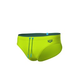 Arena Men's Solid Swim Briefs, Artic Lime-Mangrove, 50
